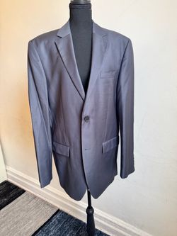 PAOLO GANZ Men’s 2-piece Suit Gray 100% Wool Size EU 52 US 42R/ Flaws/Moth Holes