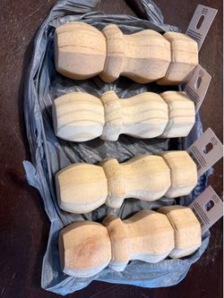 4 New 6” Wooden Legs - $10