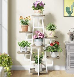 7-Tier Plant Stand, 43.3" Plant Pots Holder Rack Flower Stand