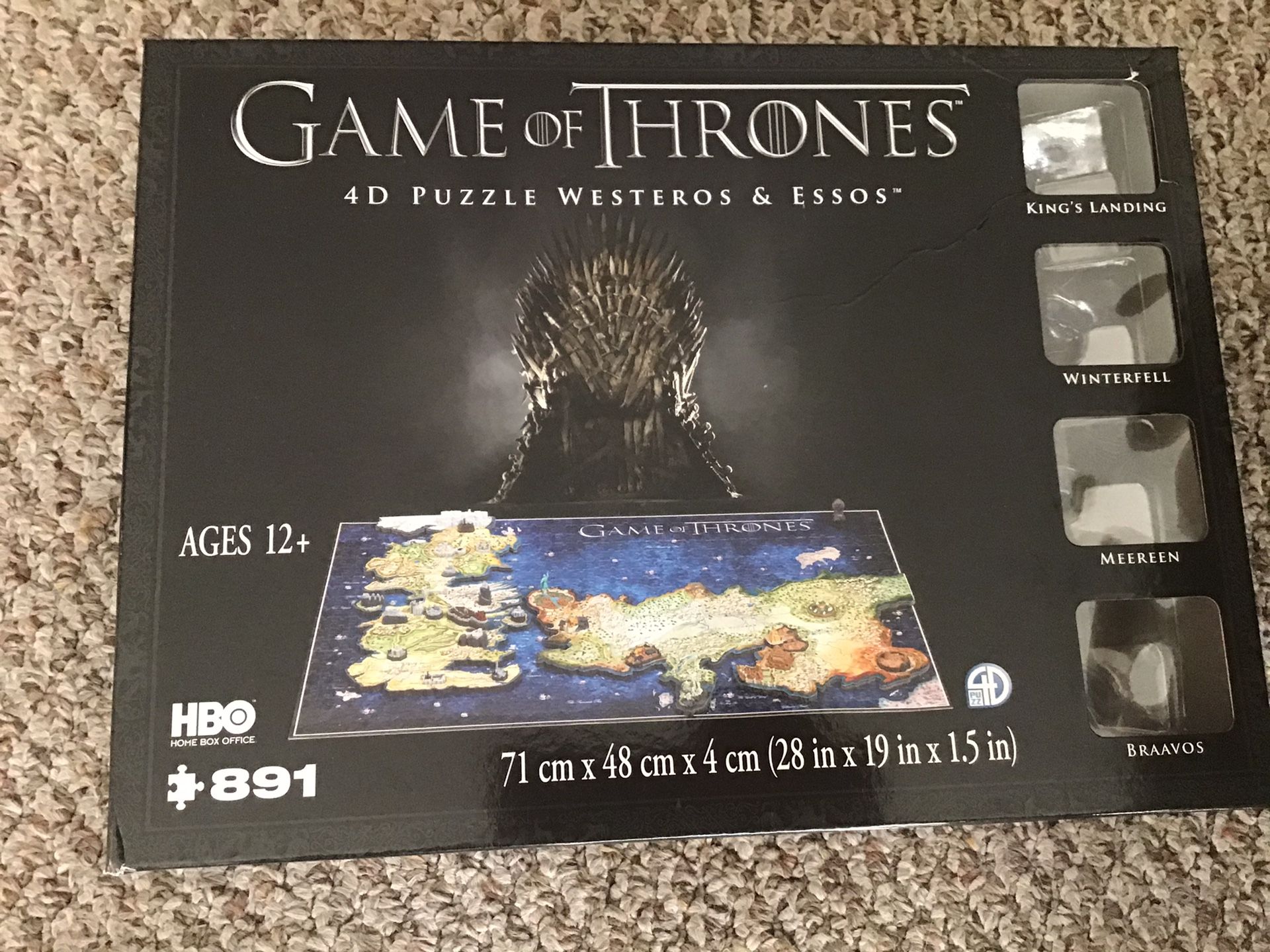 891 piece game of thrones 4D puzzle