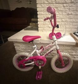 HUFFY PINK Girls 12 Inch Bike With Training