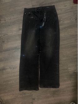 purple jeans rhinestone