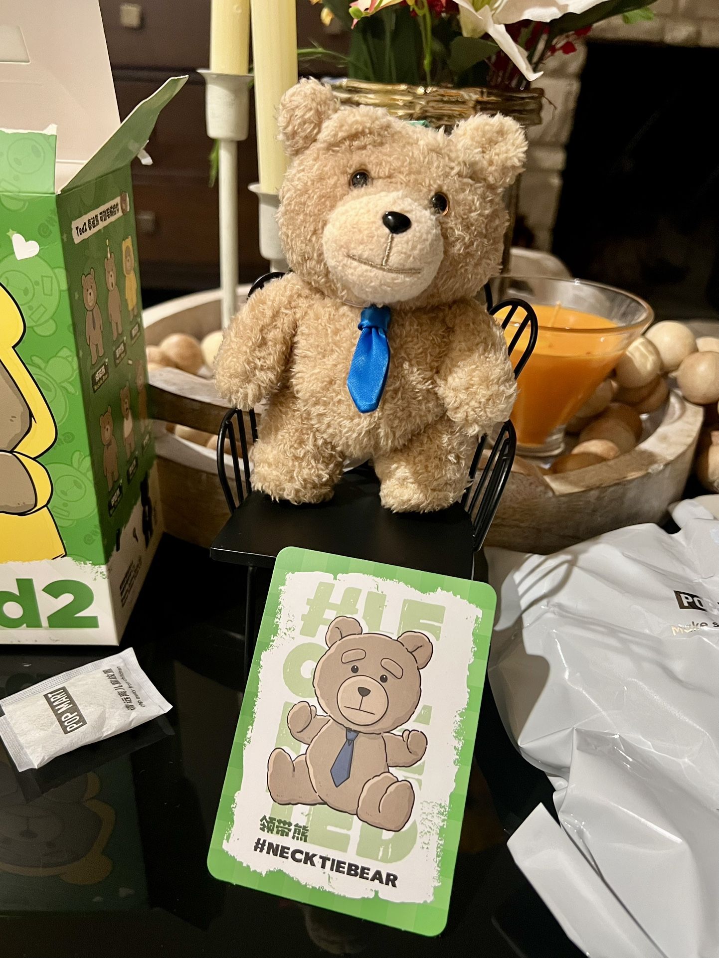 Ted2 Teddy Bear Action Plush Pendant Neck Tiebear