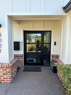 Modern Black Glass Door 80 x 64”