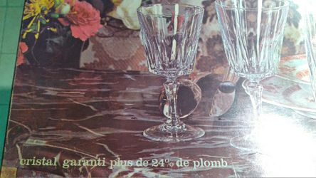 Vintage Lead Crystal Stemware Glasses By Versailles