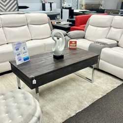 Gorgeous Two Tone Grey&White Reclining Sofa&Loveseat On Sale Only $999