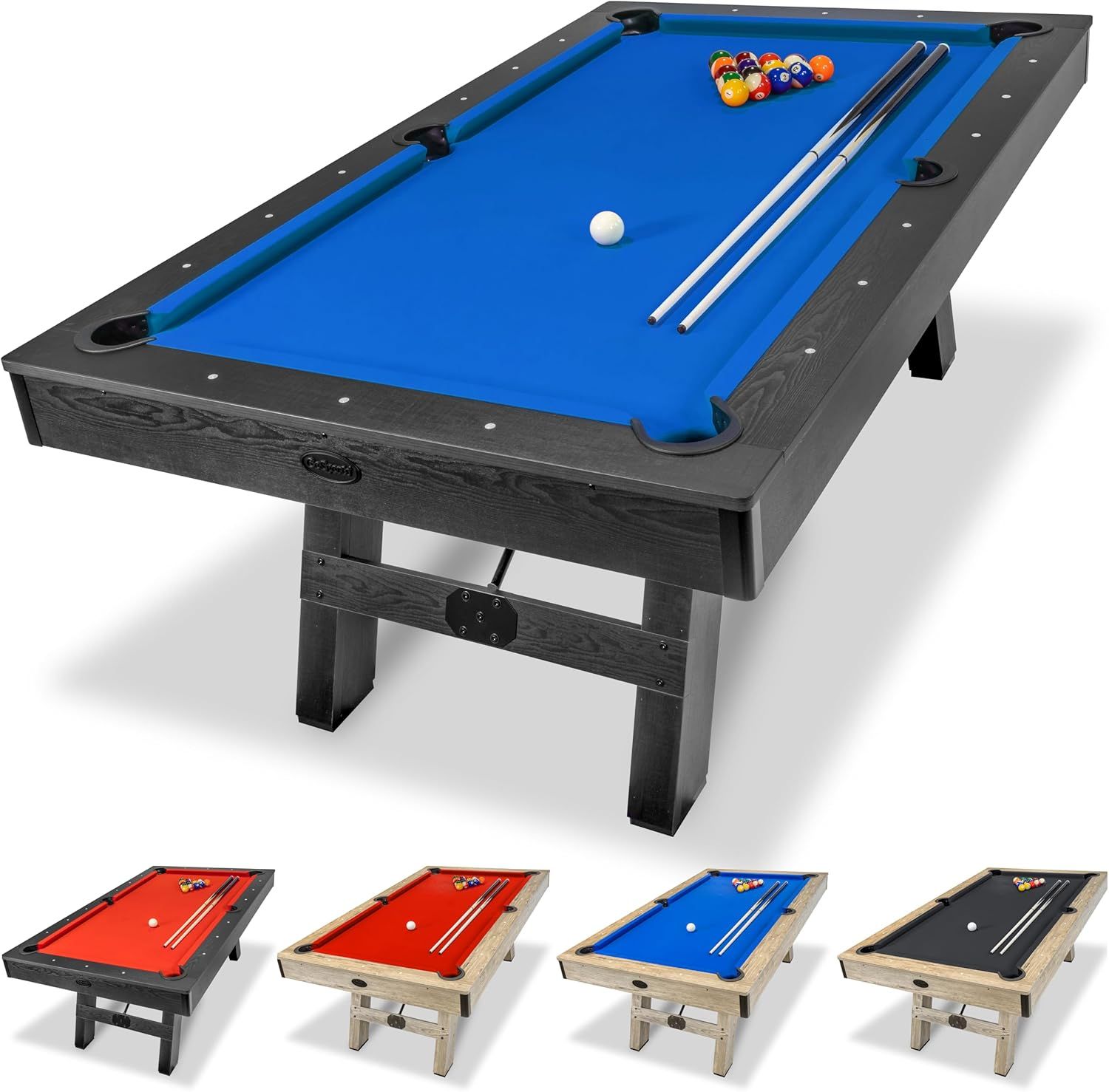 GoSports 7 ft Pool Tables with Wood Finish