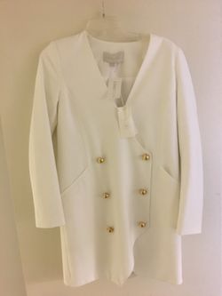 Michelle Mason White Blazer Dress w/tags $745 Model M9967