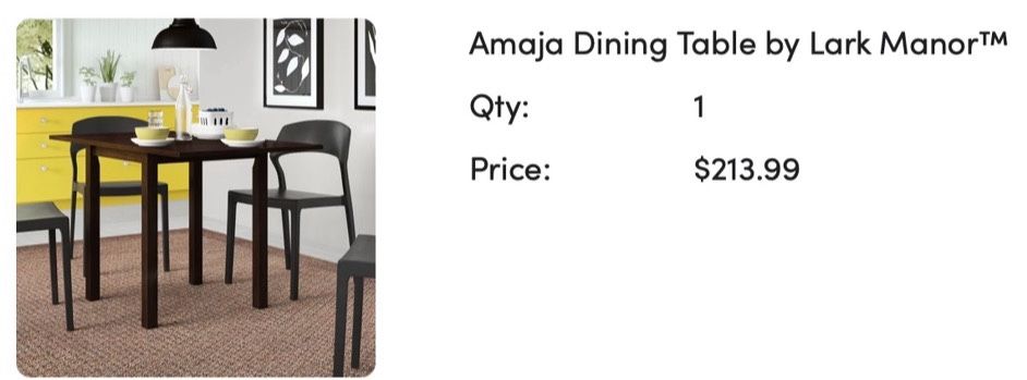 Amaja dining Table By lark Manor