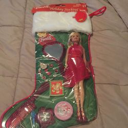 Barbie holiday stocking gift set new