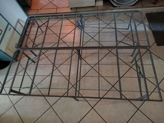 Full size bed frame. Foldable. Metal. 13 inch height storage