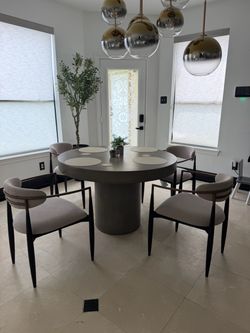 Arhaus Chairs and Dining Table
