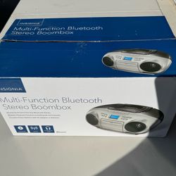 Boombox; CD/Tape/Radio/Bluetooth, by Insignia