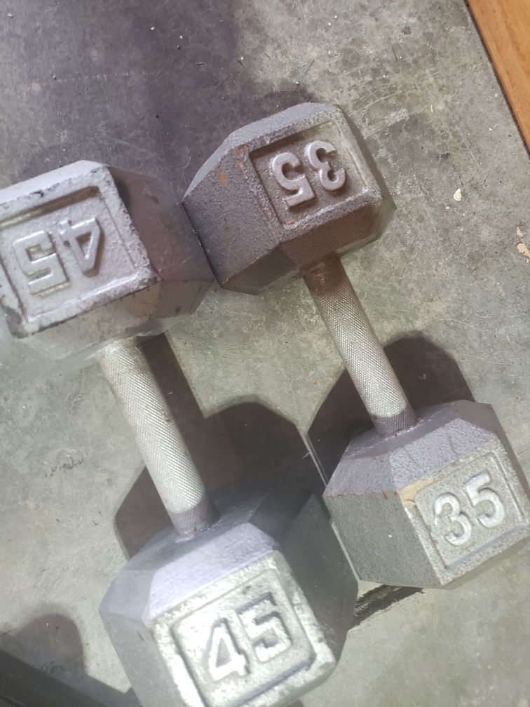 Dumbbells weights 2 a pound