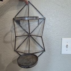 Wall Decor, Wall Mounted Candle Holder Silver