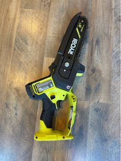 Ryobi 18v HP 8” hatchet chain saw - new sharp chain
