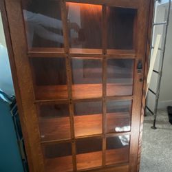Cabinet With Glass Panel Door