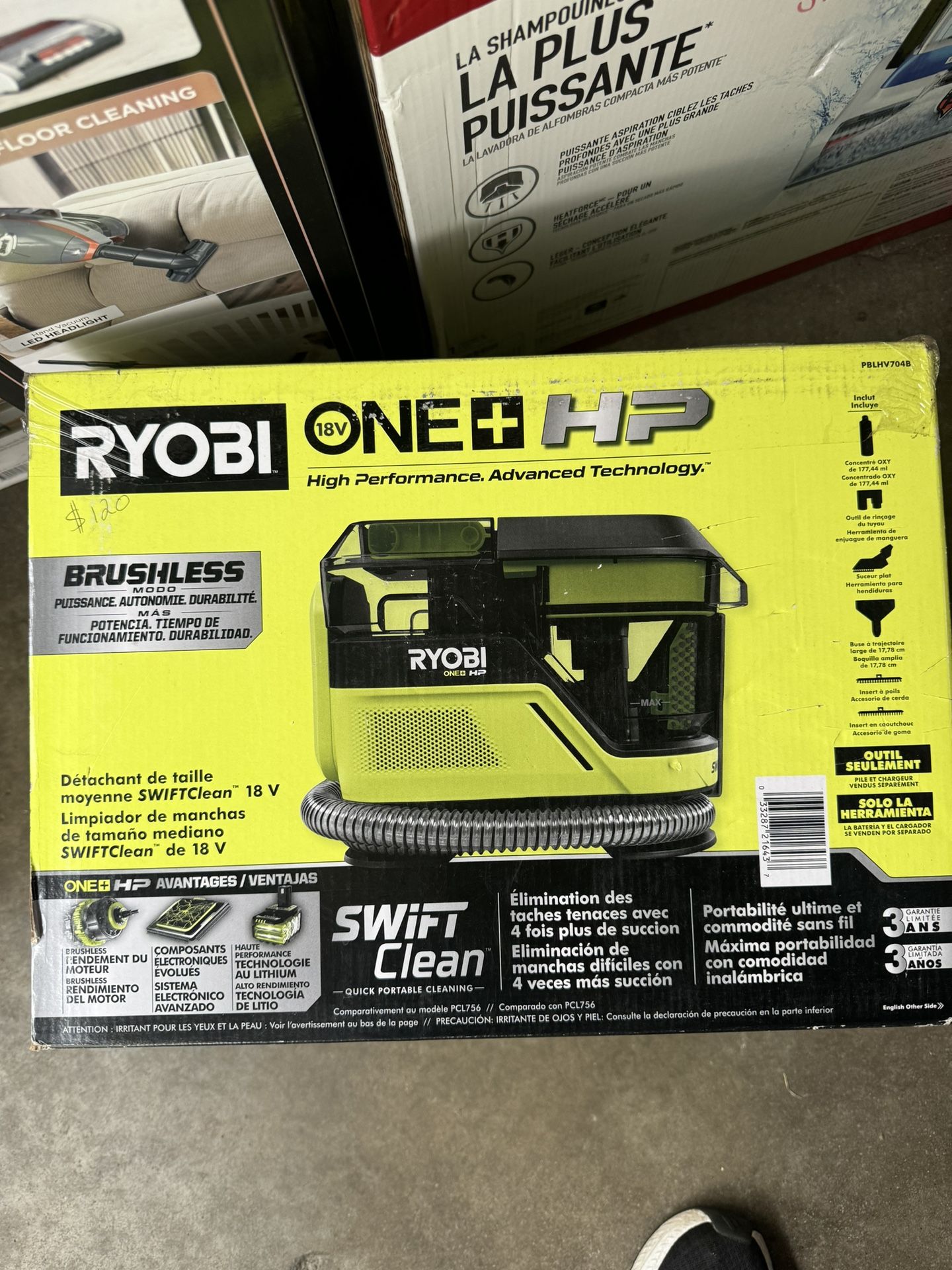 RYOBI ONE+ HP 18V Cordless SWIFTClean Mid Size Spot and Carpet Cleaner (Tool Only)