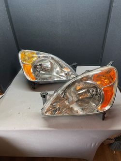 Halogen Headlights Assembly for 2002 to 2004 Honda CR-V LX/EX