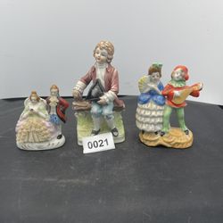 Lot Of Three Vintage Victorian Figurines