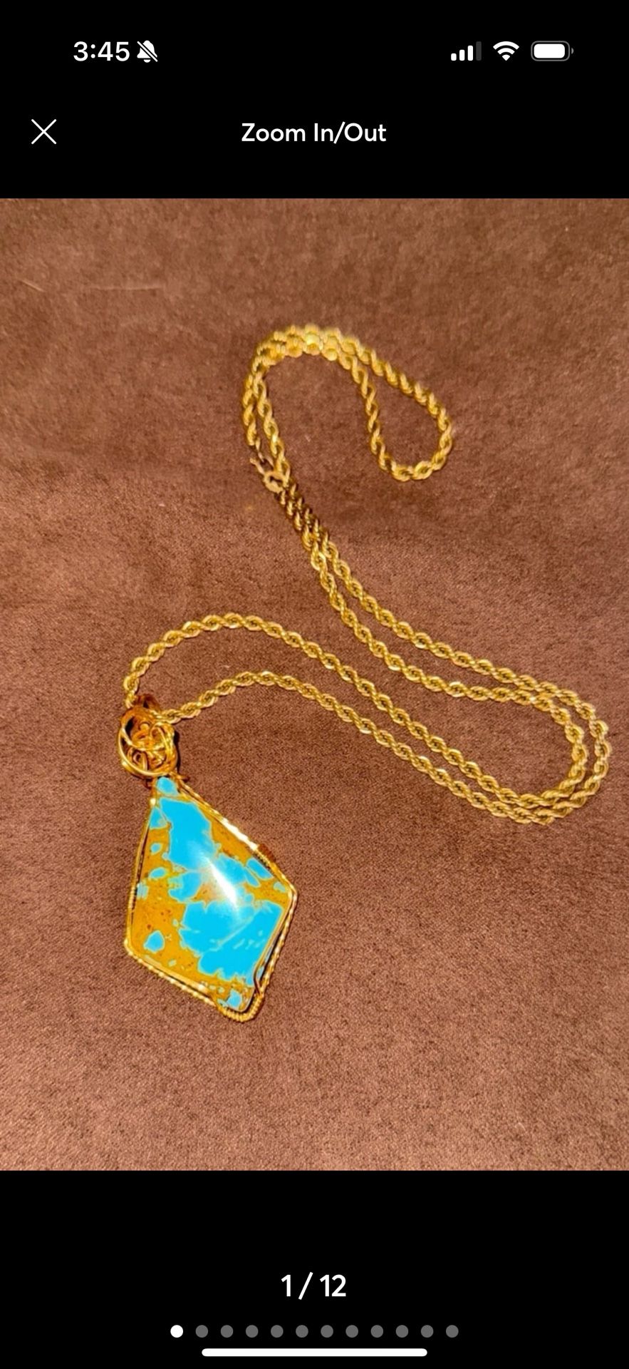 arizona turquoise gold necklace