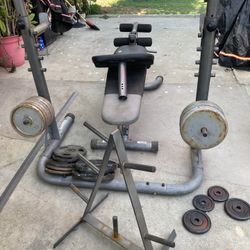 Workout Bench Plus Weights