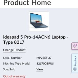 Lenovo Ideapad 5 Pro 14”-Ryzen 5 5600U-$350