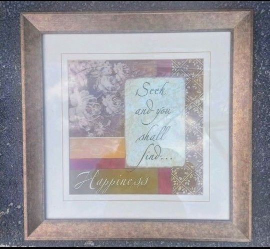 Seek & You Shall Find Happiness - W/Frame, Sell