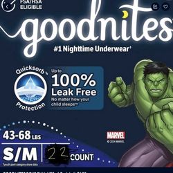 NEW GOODNITES PACK OF 22