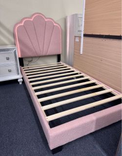 Twin pink bed frame