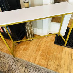 White And Gold Console Table