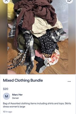 Size large big bag of women’s clothing