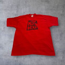 Vtg 90s HOT HEAD T Shirt Fruit of the Loom Lofteez Men’s XXL Graphic Tee Made in USA