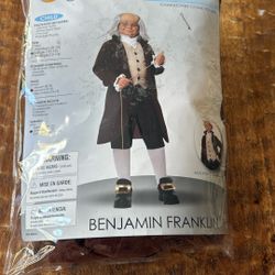 Kids Large Ben Franklin Colonial Costume. 