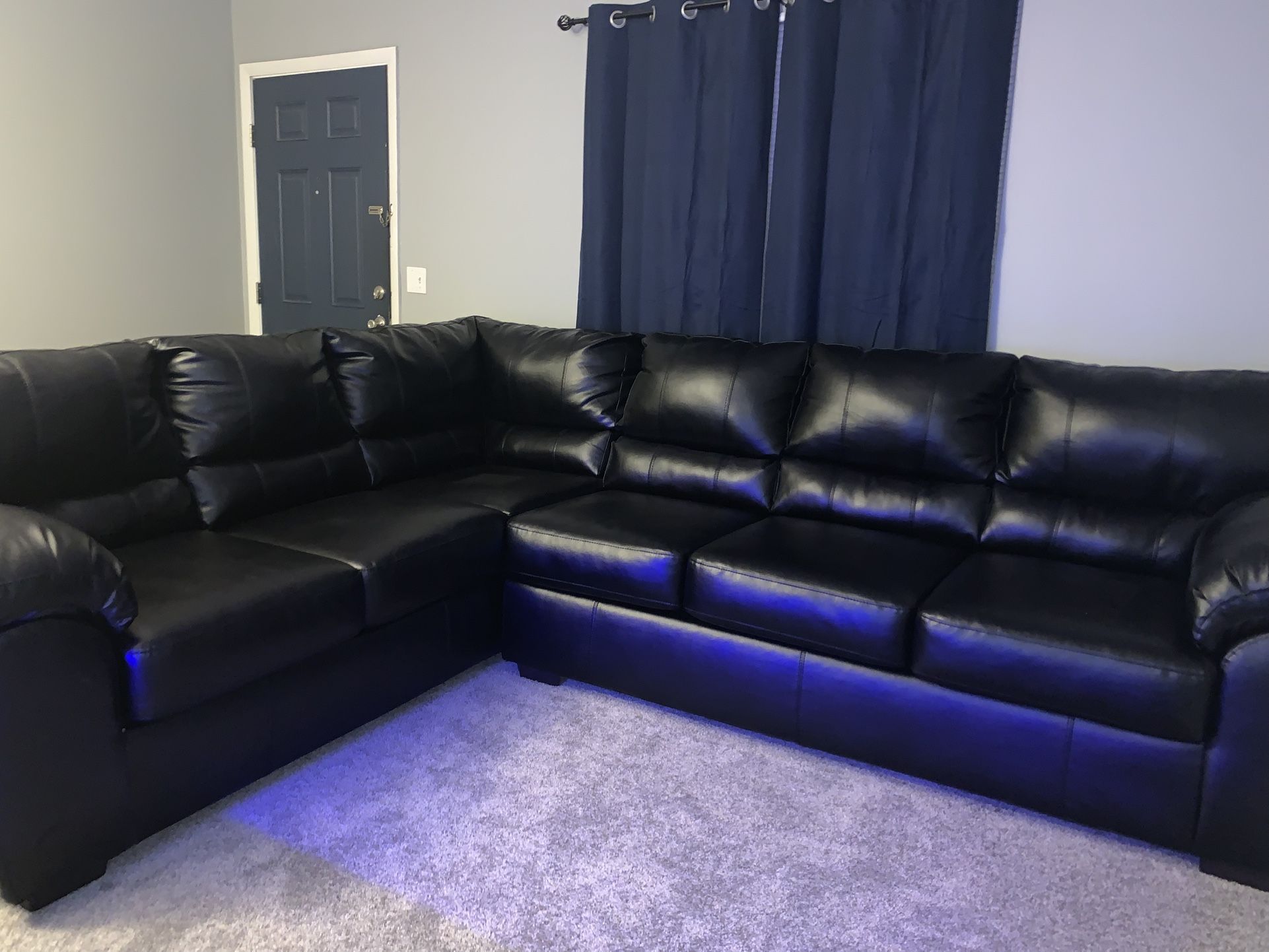 Brand New 9 Month Old Leather Sectional ! CLEAN HOME, No Smoke , No Smells, ABSOLUTELY NO PEST’S, No BS !!