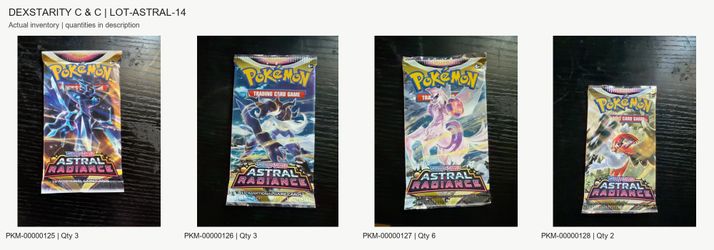 Pokemon Astral Radiance 14 Sealed Booster Packs - All 4 Artworks