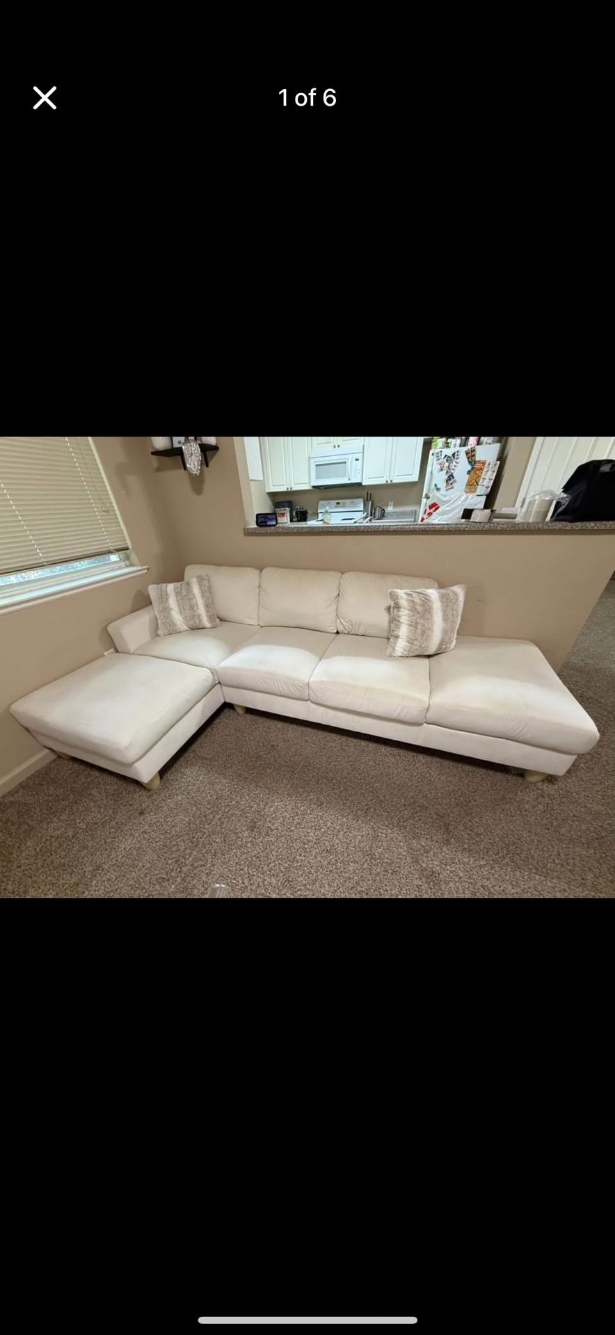 Two piece sectional couch