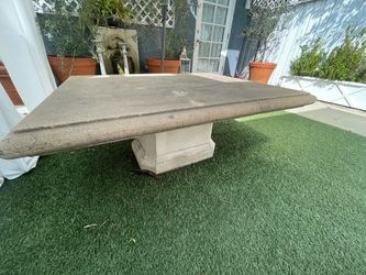Outdoor Stone Pedestal coffee Table