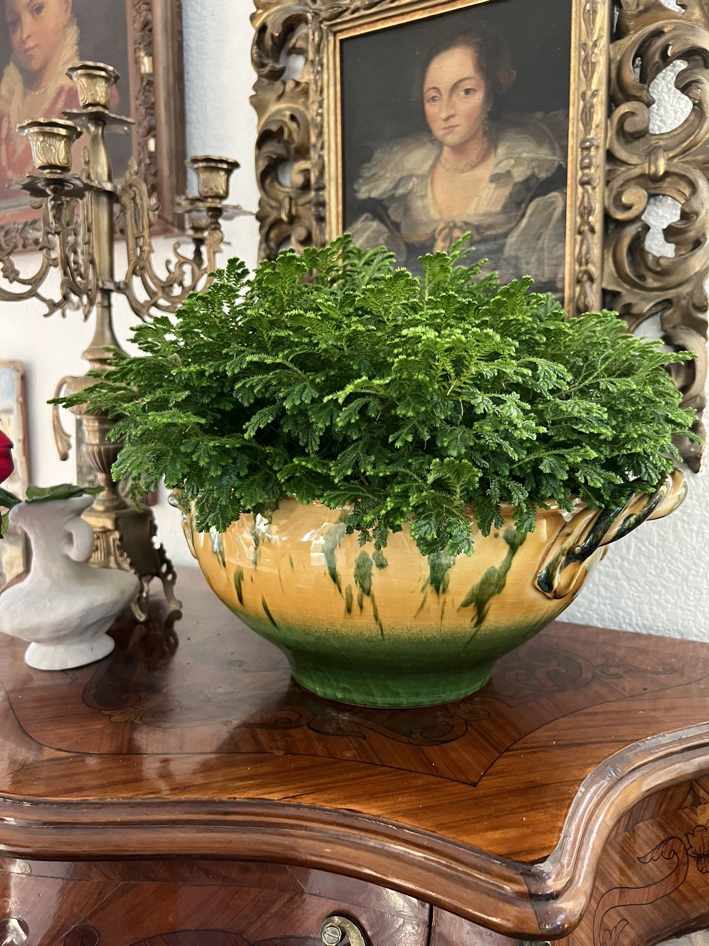 Italian Ceramic Art Pottery Serving Bowl Centerpieces Hand Painted Decorative