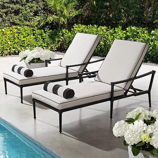 Member's Mark 2-Pack Sheffield Chaise Lounge ADO :SMC-20003 Brand New .Price is Firm. Description : A great pair for beside a pool or placed in an out