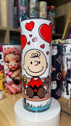 Valentine Charlie Brown Tumbler