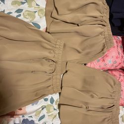 Toddler Girl Drawstring Khaki Skirts 