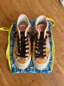 Golden Goose GGDB Gold Sequin Sneakers