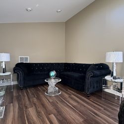 4 Four Piece, Black Diamond Sectional 