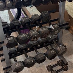 Dumbell Set 5-45 With Rack