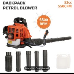 A 70.08 x 17.5 x11.3 inch backpack leaf blower, 52CC gas-powered leaf blower backpack, powerful two-stroke engine backpack leaf blower, Light lawn lea