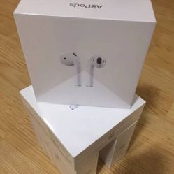 NEW IN BOX APPLE AIRPODS 2 + WARRANTY