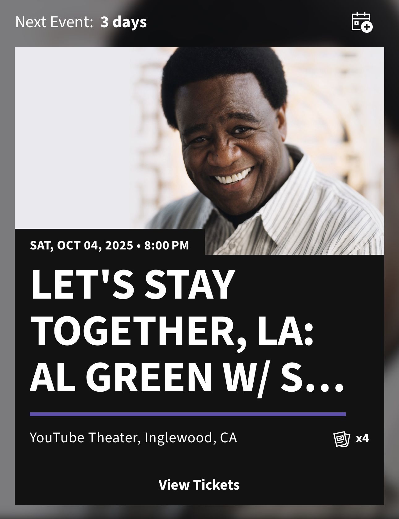 Al Green concert Tickets 