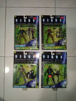 Lot of 4 Virus Collector Series Action Figures Captain Everton ReSaurus 1998