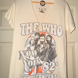 The Who Live in Concert New York 1982 Womens Keyhole Top, S